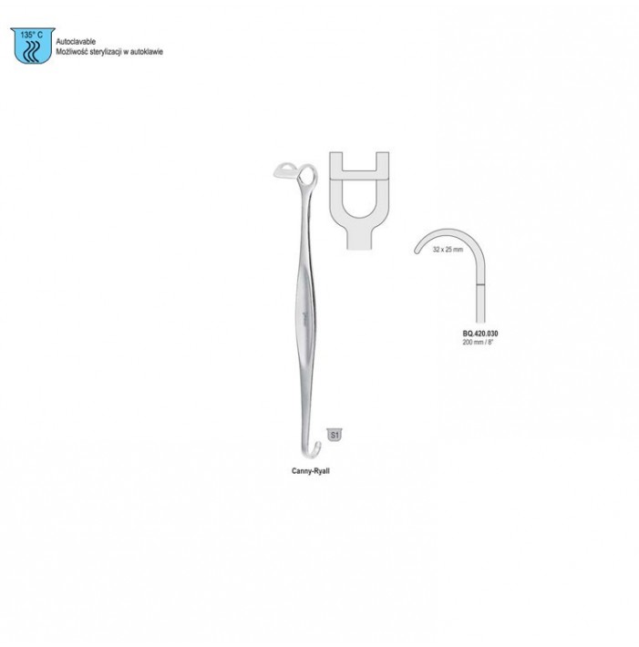 Retractor Canny-Ryall 32x25mm, 200mm