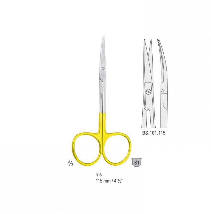 Falcon-Cut scissors Iris curved 115mm