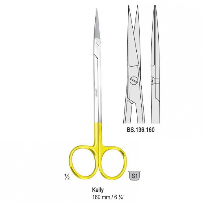 Falcon-Cut Nożyczki Kelly proste 160mm