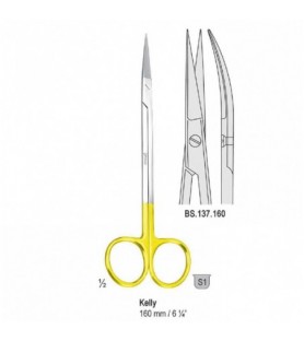 Falcon-Cut Nożyczki Kelly zagięte 160mm