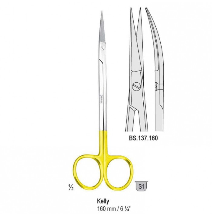 Falcon-Cut Nożyczki Kelly zagięte 160mm
