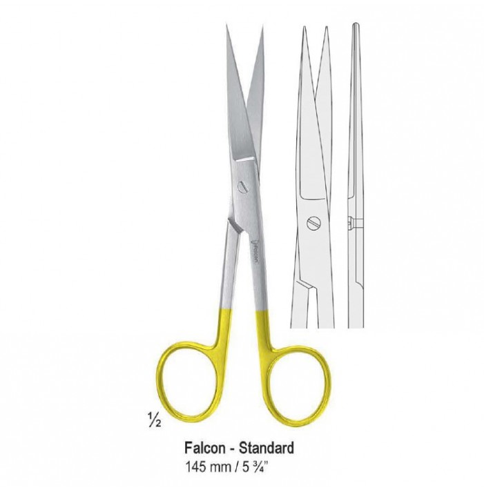 Falcon-Cut Nożyczki Falcon-Standard ostro-ostre proste 145mm