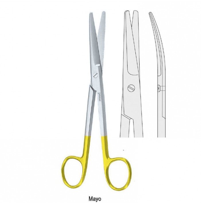 Falcon-Cut scissors operating Mayo curved 145mm