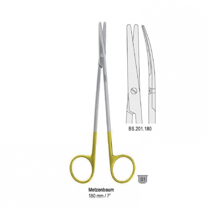 Falcon-Cut scissors Metzenbaum curved 180mm