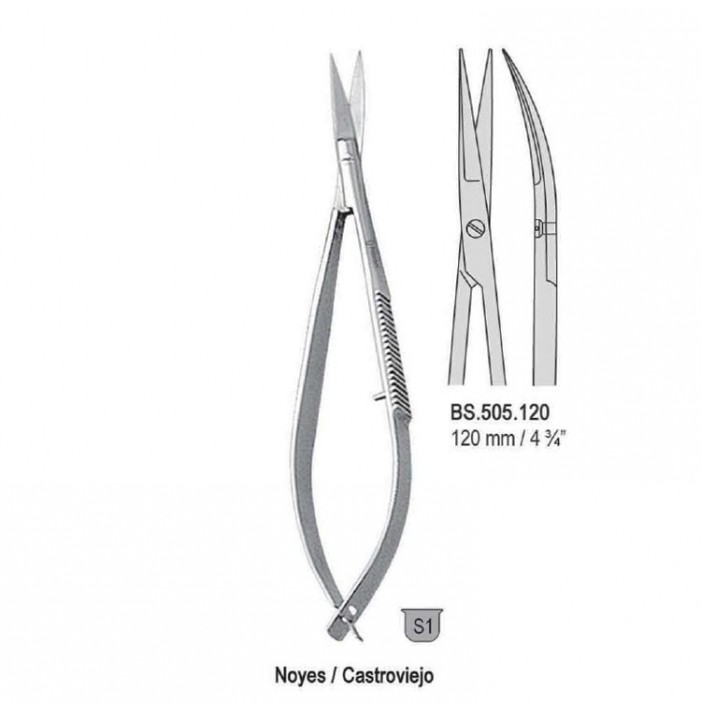 Scissors Noyes/Castroviejo curved 120mm