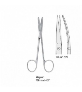 Scissors Wagner blunt/blunt curved 120mm