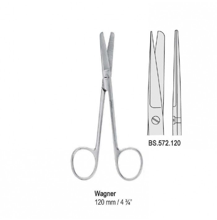 Scissors Wagner bl/sh straight 120mm
