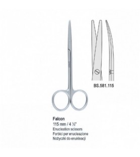Scissors enucleation Falcon curved 115mm