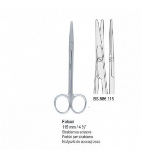 Scissors strabismus Falcon straight 115mm