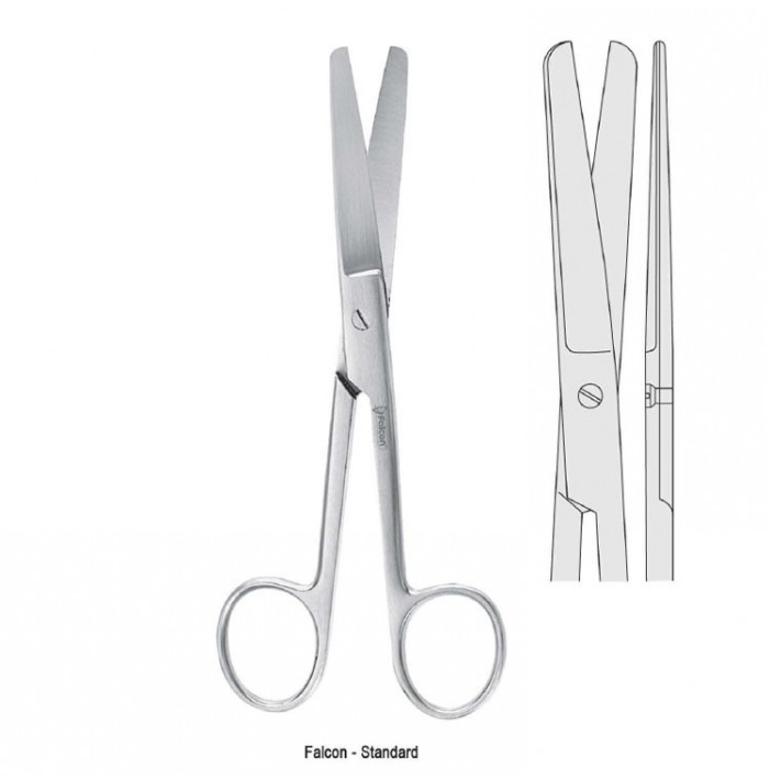Nożyczki Falcon-Standard chirurgiczne tępo-tępe proste 185mm