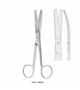 Scissors Falcon-Standard blunt/blunt curved 185mm