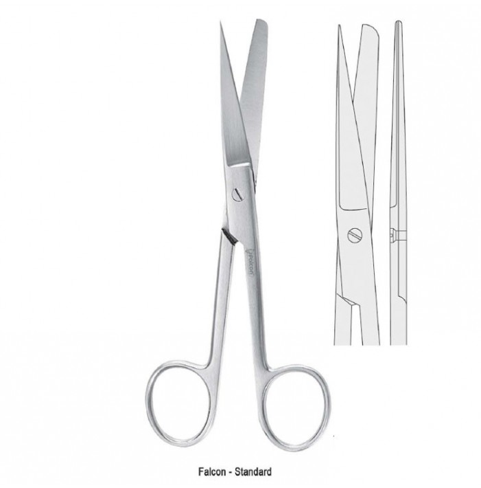 Scissors Falcon-Standard bl/sh straight 145mm