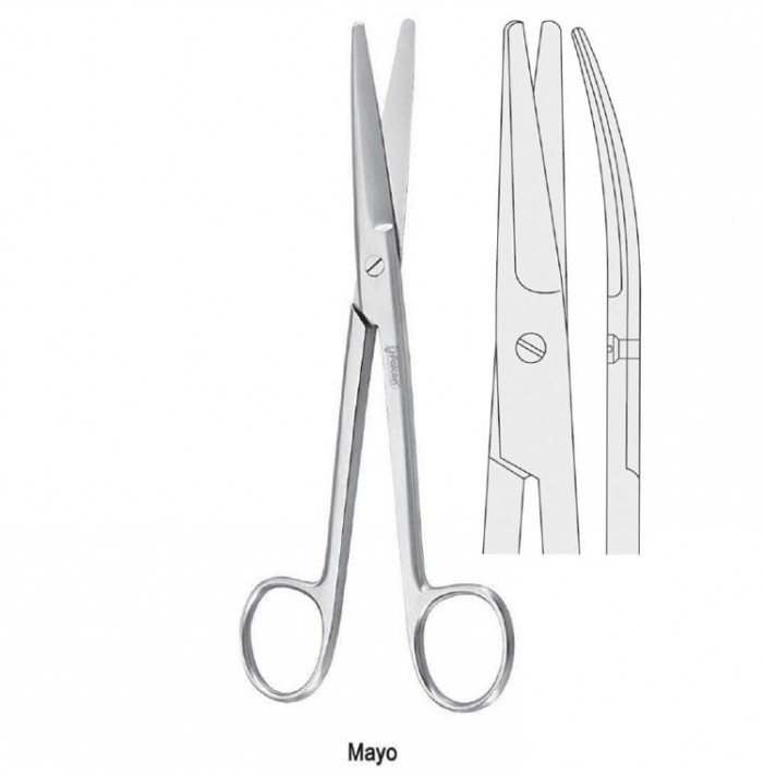 Nożyczki Mayo operacyjne zagięte 150mm