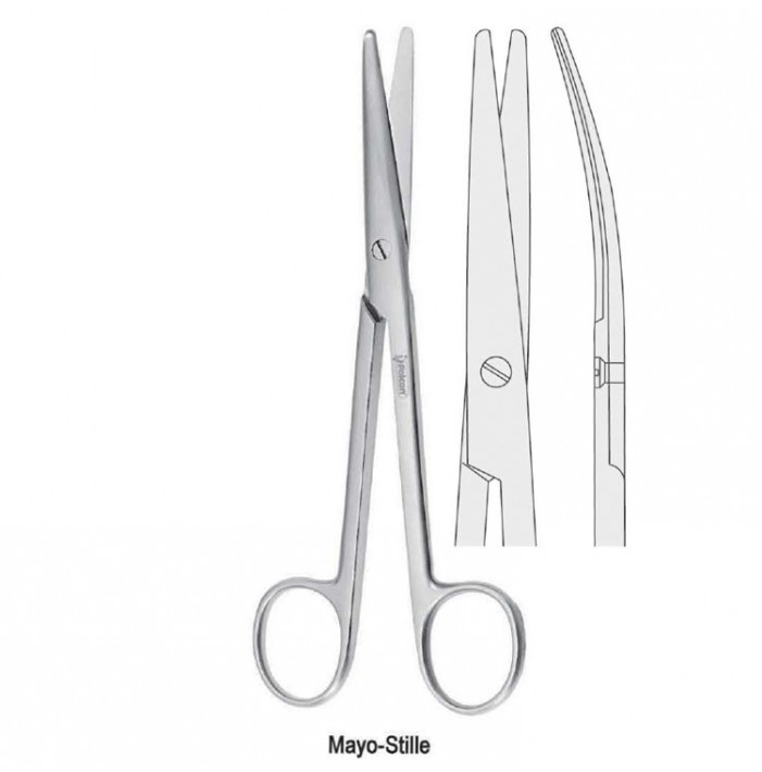 Scissors operating Mayo-Stille curved 170mm