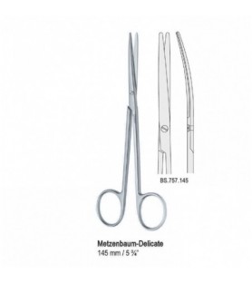 Nożyczki Metzenbaum Fino preparacyjne zagięte delikatne 145mm