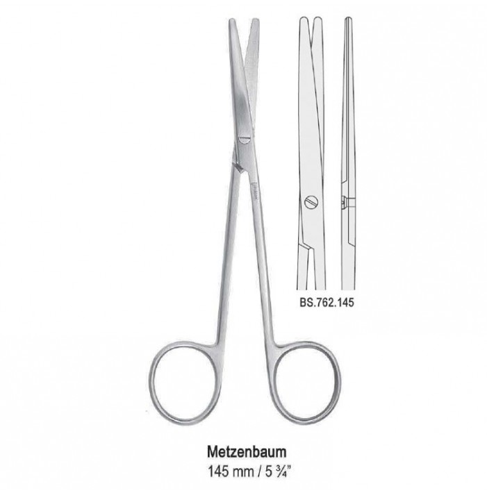 Nożyczki Metzenbaum preparacyjne proste 145mm