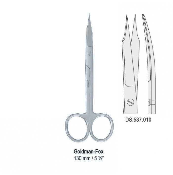Scissors Goldman-Fox curved 130mm