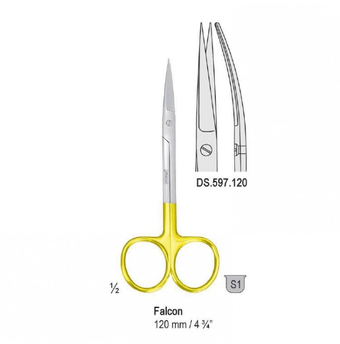 Falcon-Cut Nożyczki Falcon zagięte 120mm