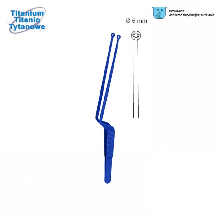 Titanium tumer grasping forceps Yassargil 5mm, 220mm