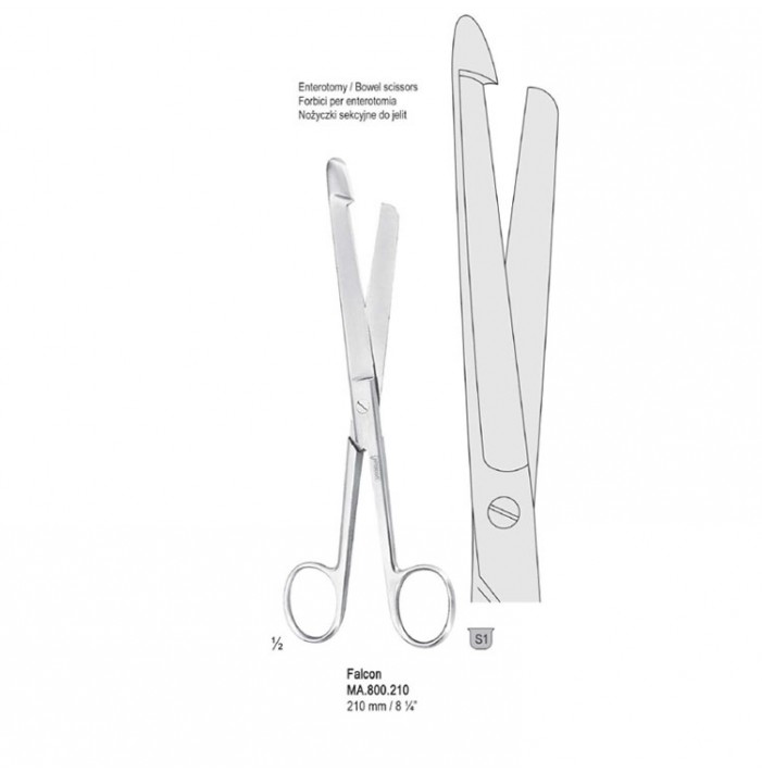 Scissors bowel / enterotomy Falcon 210mm