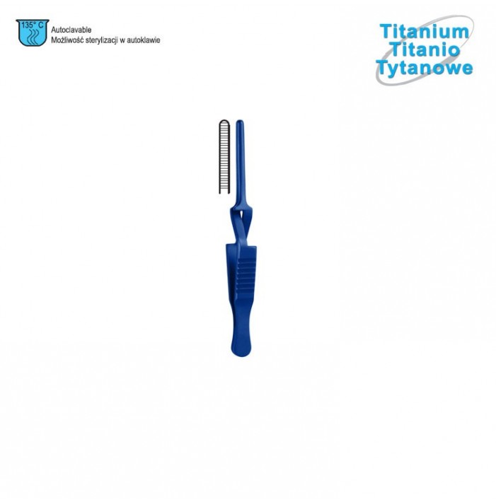 Titanium clip artery (Bulldog) Diethrich x-action straight 2x20mm, 69mm