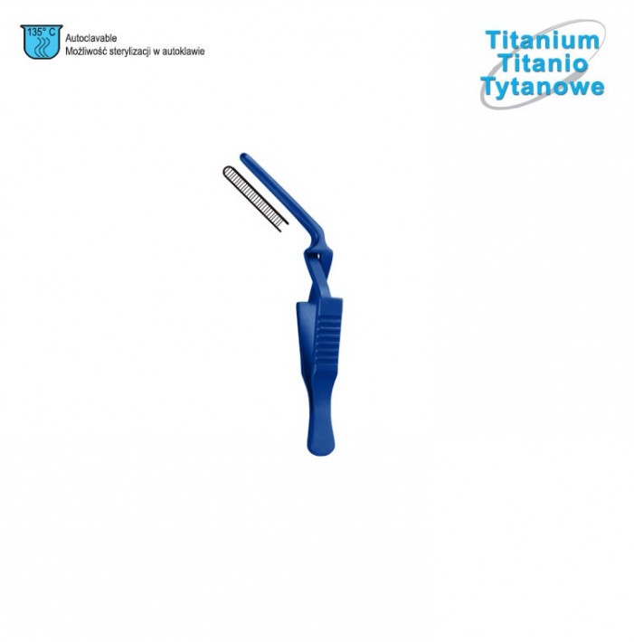 Titanium clip artery (Bulldog) Diethrich x-action curved 2x20mm, 65mm