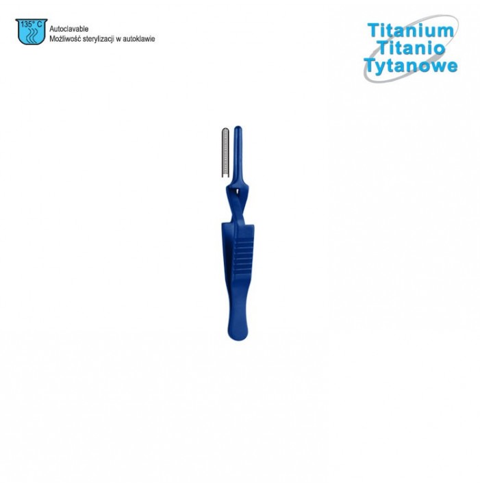 Titanium Debakey - Diethrich atrauma bulldog clamp straight, 2x11mm, 55mm