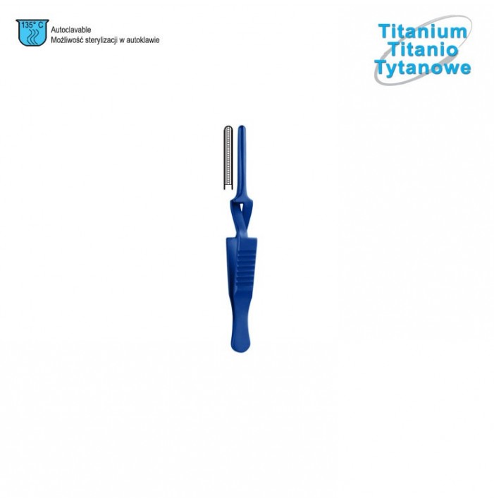 Titanium Debakey - Diethrich atrauma bulldog clamp straight, 2x15mm, 61mm