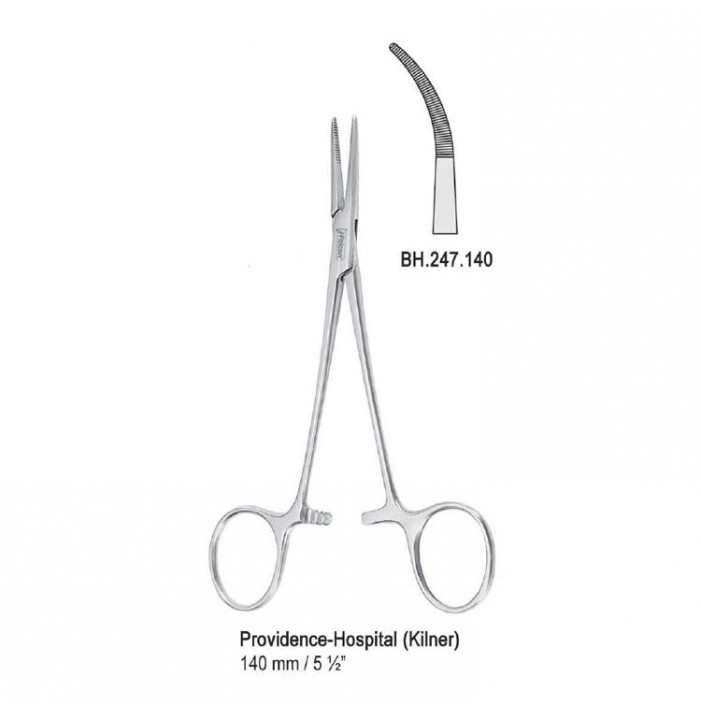 Forceps artery Providence-Hospital (Kilner) curved 140mm