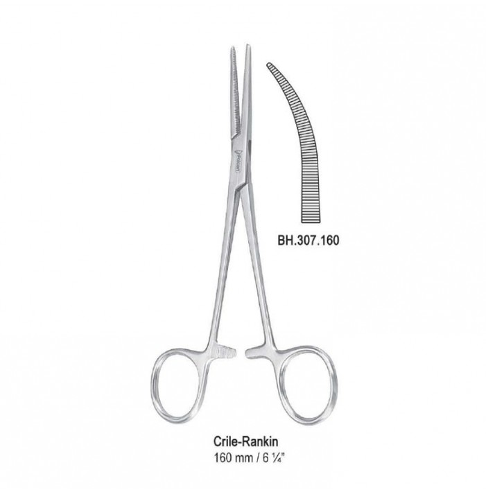 Forceps artery Crile-Rankin curved 160mm