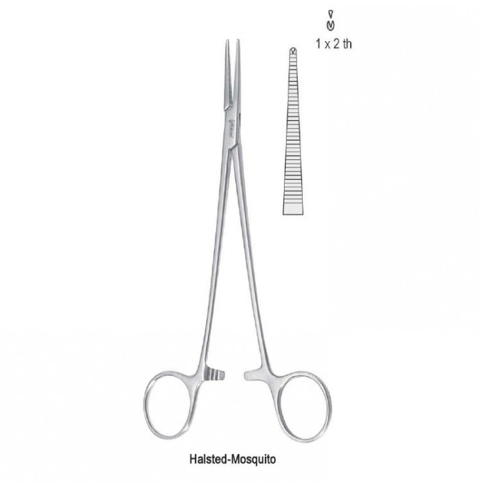 Forceps artery Halsted Mosquito 1x2th straight 185mm