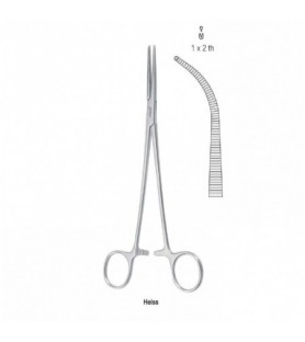 Forceps artery Heiss 1x2th more curved 205mm
