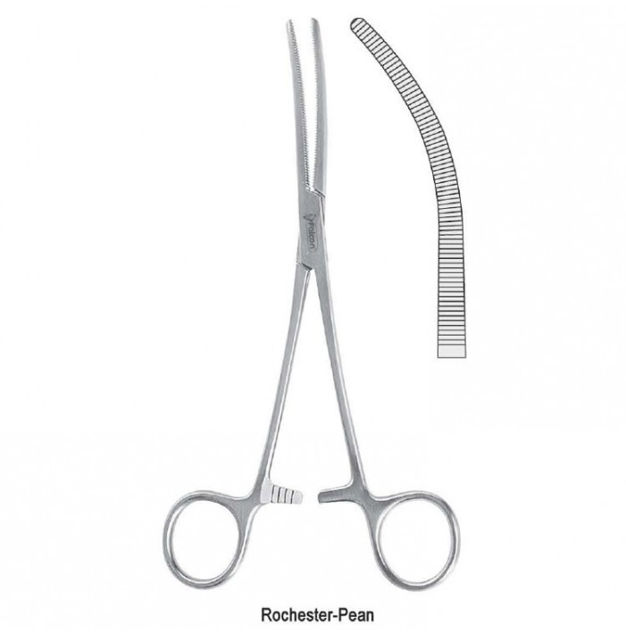 Forceps artery Rochester-Pean curved 165mm