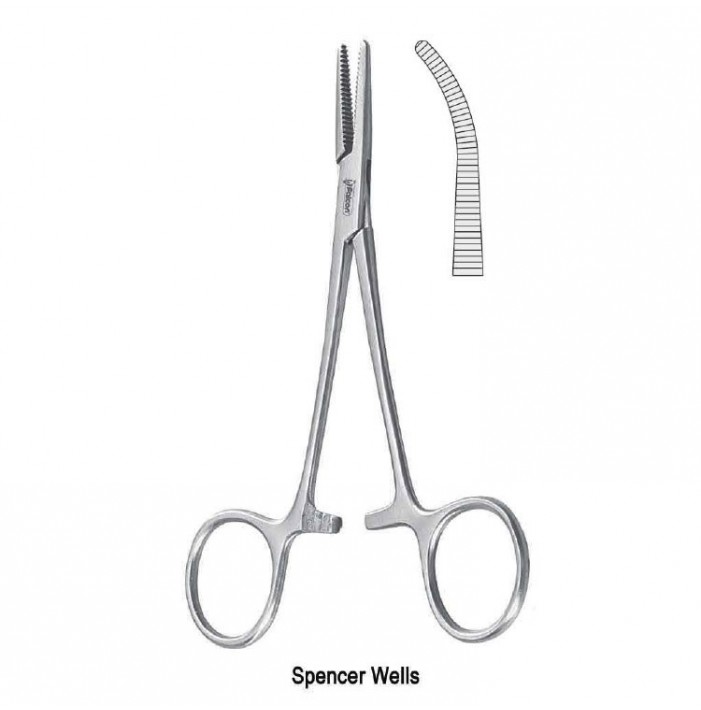 Forceps artery Spencer-Wells curved 140mm