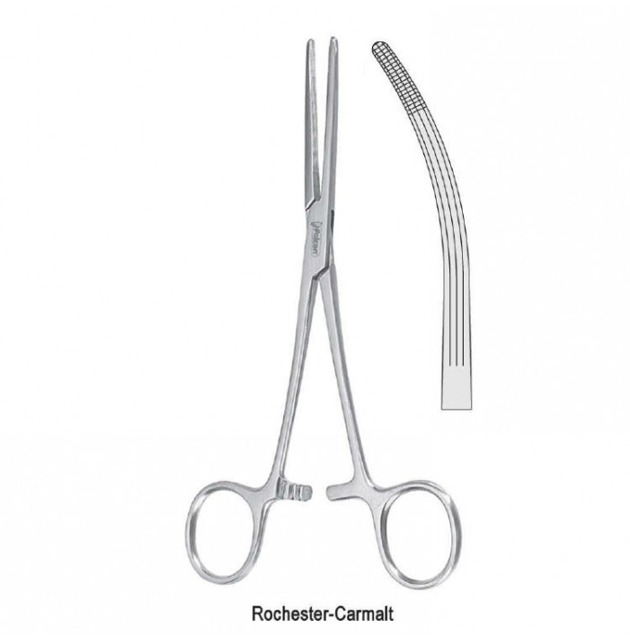 Forceps artery Rochester-Carmalt curved 205mm
