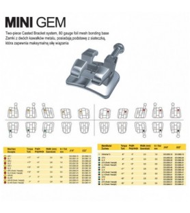 Mini Gem bracket MBT .022" slot, upper