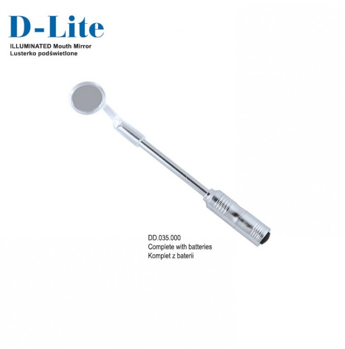 D-Lite illuminated mouth mirror with battery