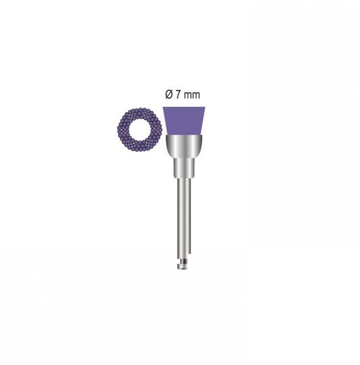 SMART Szczoteczka polerska na kątnicę średnio-twarda 7mm kielich purpurowy nylon