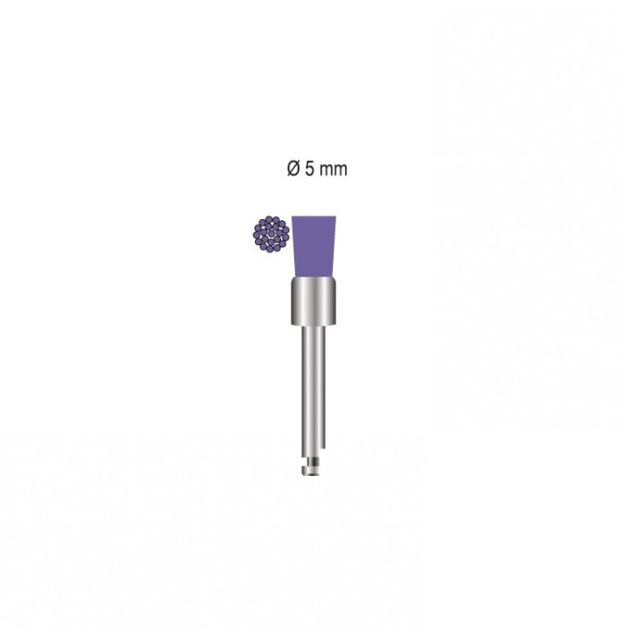SMART Szczoteczka polerska na kątnicę średnio-twarda 5mm płaska purpurowy nylon
