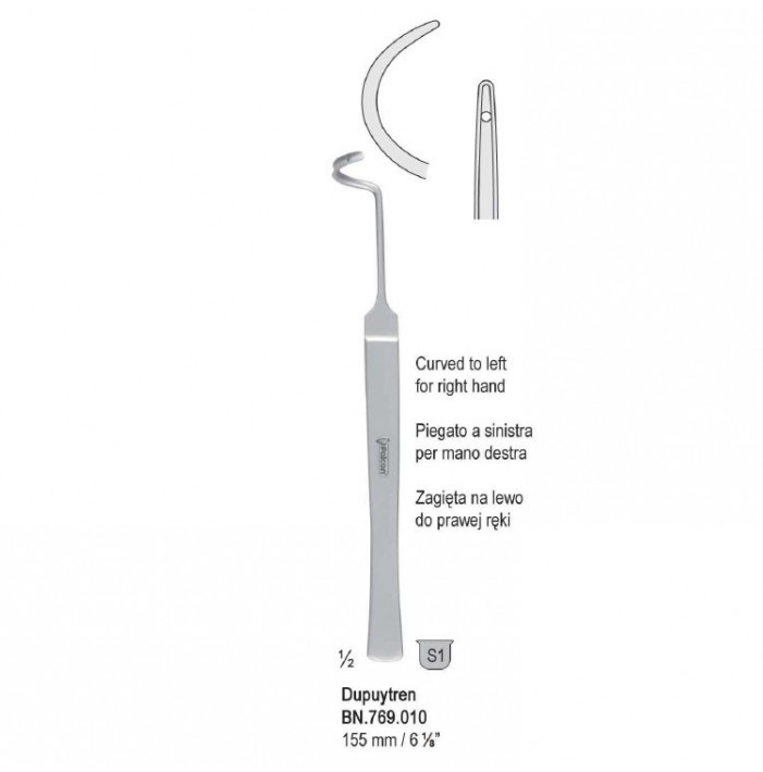 Needle ligature Dupuytren curved to left 155mm