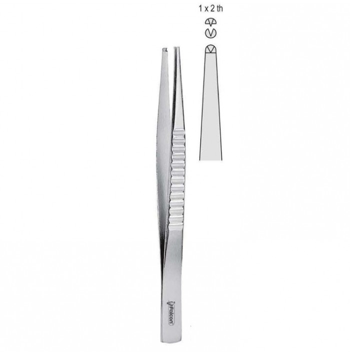 Forceps dissecting Treves (English pattern) 1x2th 305mm