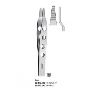 Forceps dissecting Jean serrated 145mm
