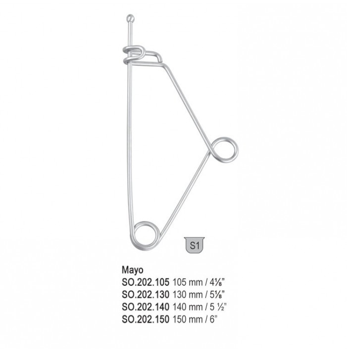 Safety pin for instruments with ball end Mayo 105mm