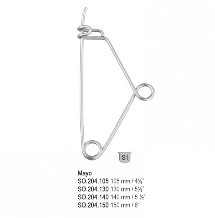 Safety pin for instruments Mayo 140mm