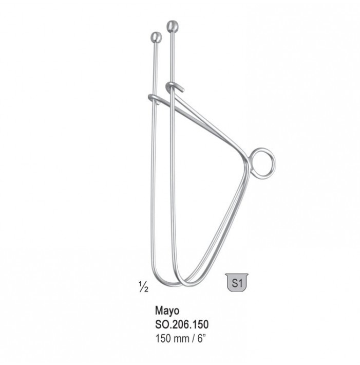 Safety pin for instruments double Mayo 150mm
