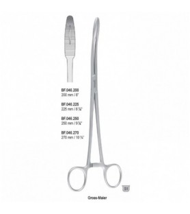 Forceps dressing Gross-Maier with ratchet straight 270mm