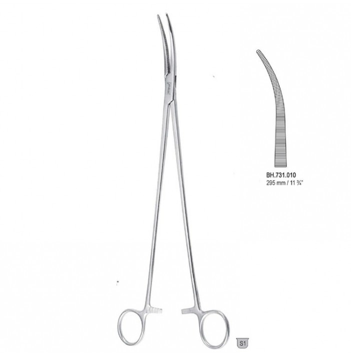 Forceps dissecting and ligature Zenker less-curved 295mm