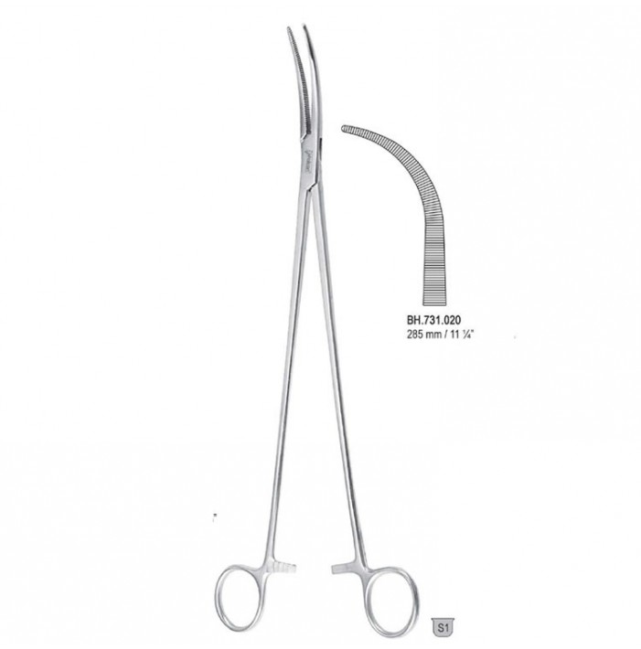 Forceps dissecting and ligature Zenker more-curved 285mm