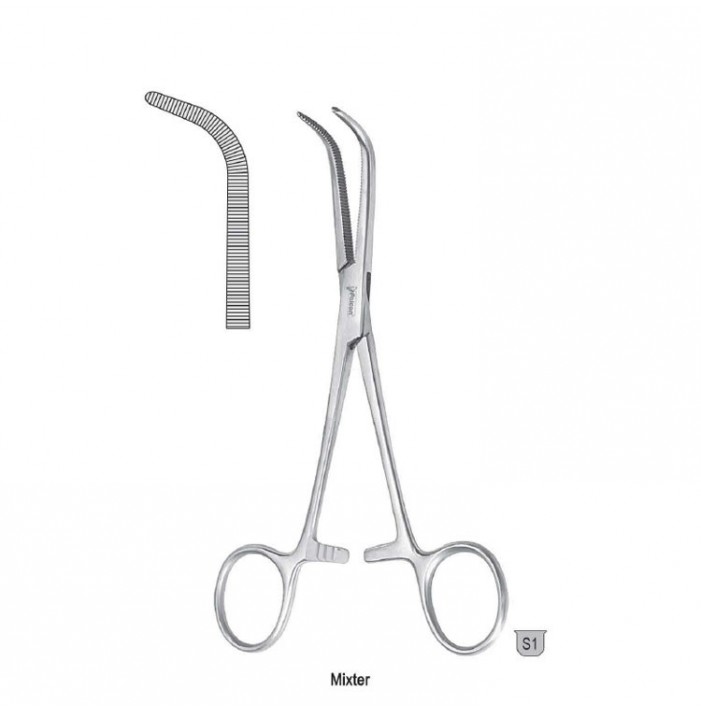 Forceps dissecting and ligature Mixter angled 160mm