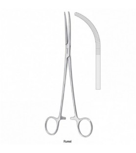 Forceps dissecting and ligature Rumel fig. 4 curved 240mm